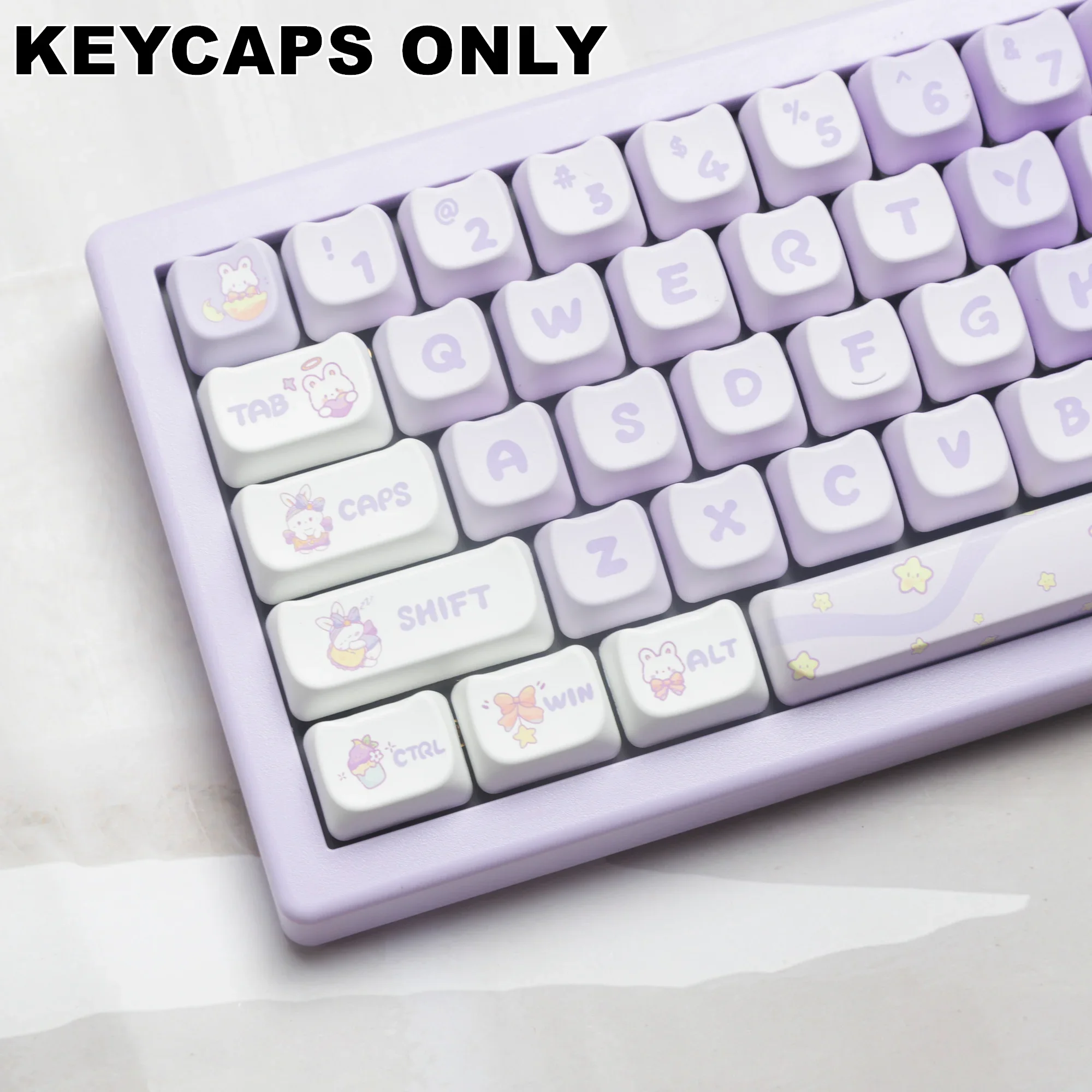 

140 Keys Fantasy Rabbit PBT Keycaps MAO Profile Dye-Sublimated Keycap Set for Mx Cherry Gateron Switch Mechanical Keyboard Kit