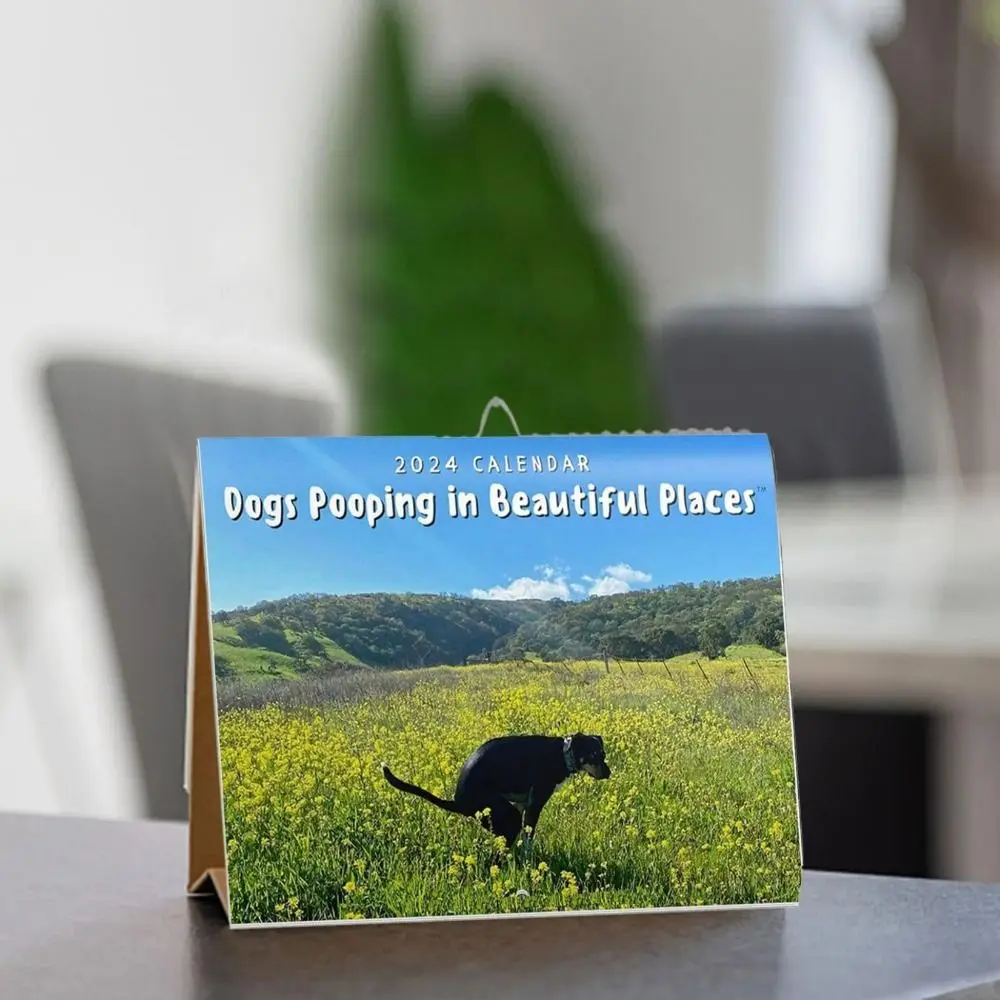

Paper Pooping Dogs Calendar Fun Time Planning Wall Decor Wall Calendar New Year's Gifts Funny Calendar Gift Home
