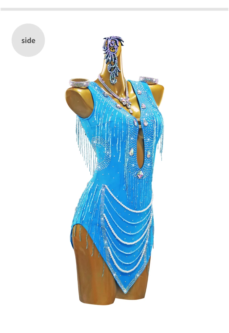 Neue Lateinamerikanische Tanzoutfits Wettbewerbsanzug Elegantes Partykleid 2026 Strass-Kleidung Mädchen Sexy Abend- und Übungskostüme – Detail 8