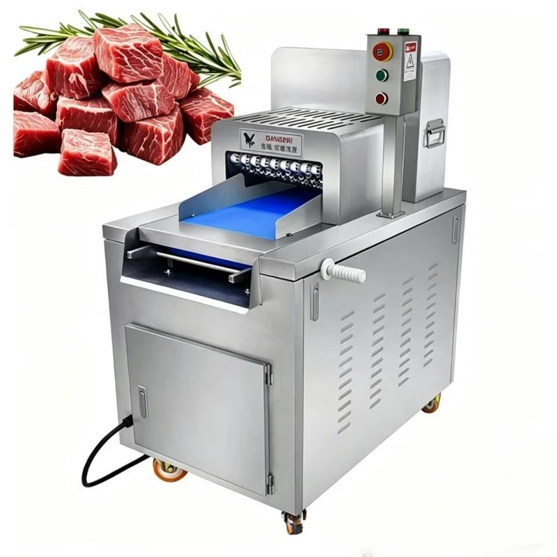 High Output Frozen Meat With Bone Dicer Machine, Professional Large Capacity Labor‑Saving Fast Granulating Meat Processing Cut
