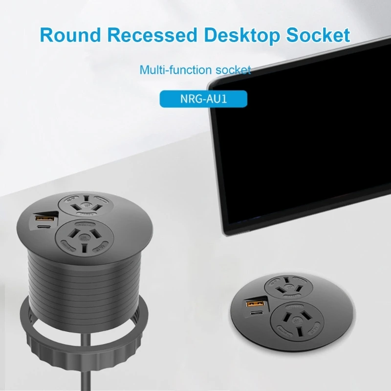 Industrial Desk Power Solution Recessed Designs Office Desk Power Grommets workstations Power Center Simple Dropship