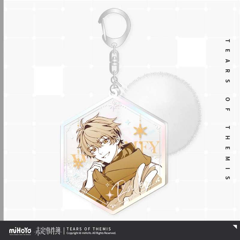 Anime Game Tears of Themis Winter Impression Cosplay Acrylic Quicksand Fashion Keychain Official Pendant Props Decor Gifts Bag