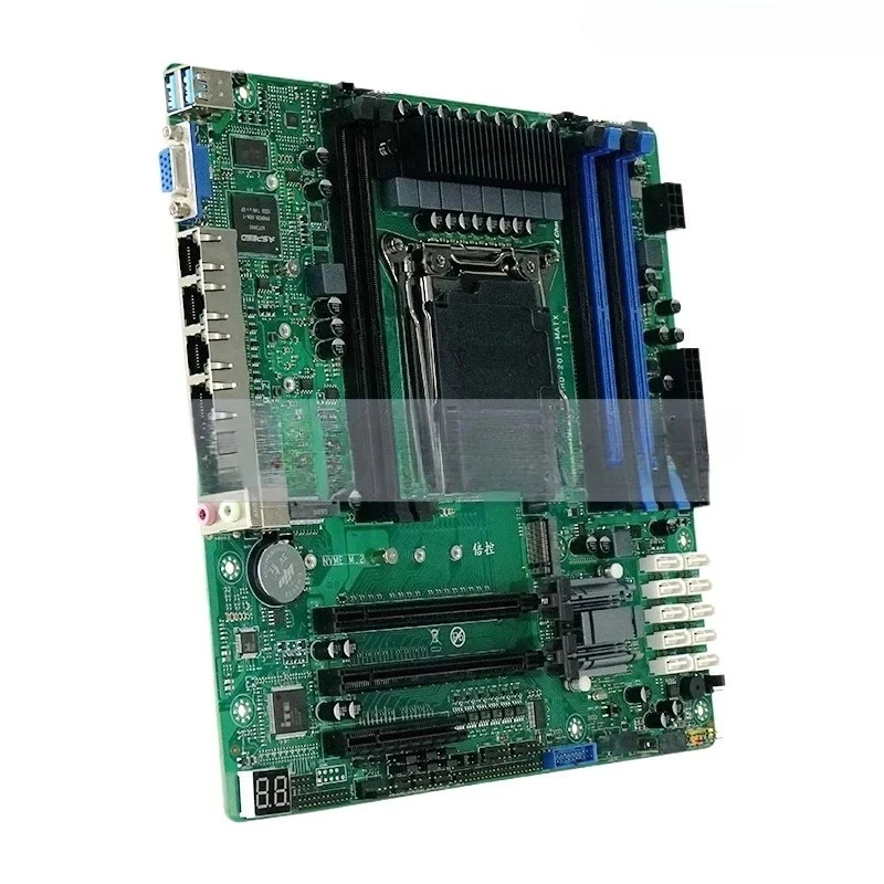 C612 IPC Nas Soft Routing X99 Main Board E5-V3V4 Quad 2.5G 10Sata MATX