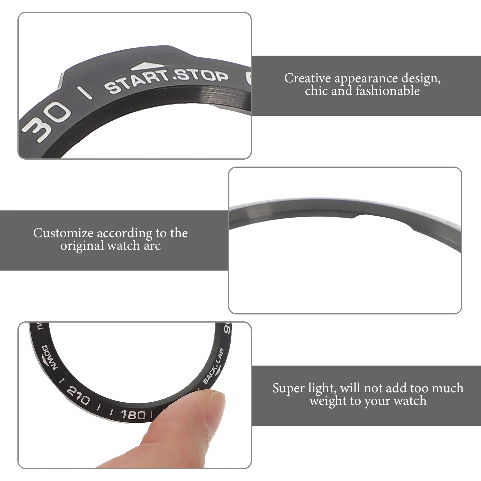 

Metal Bezel Watch Protective Ring Accessory Parts Automatic Stainless Steel Man