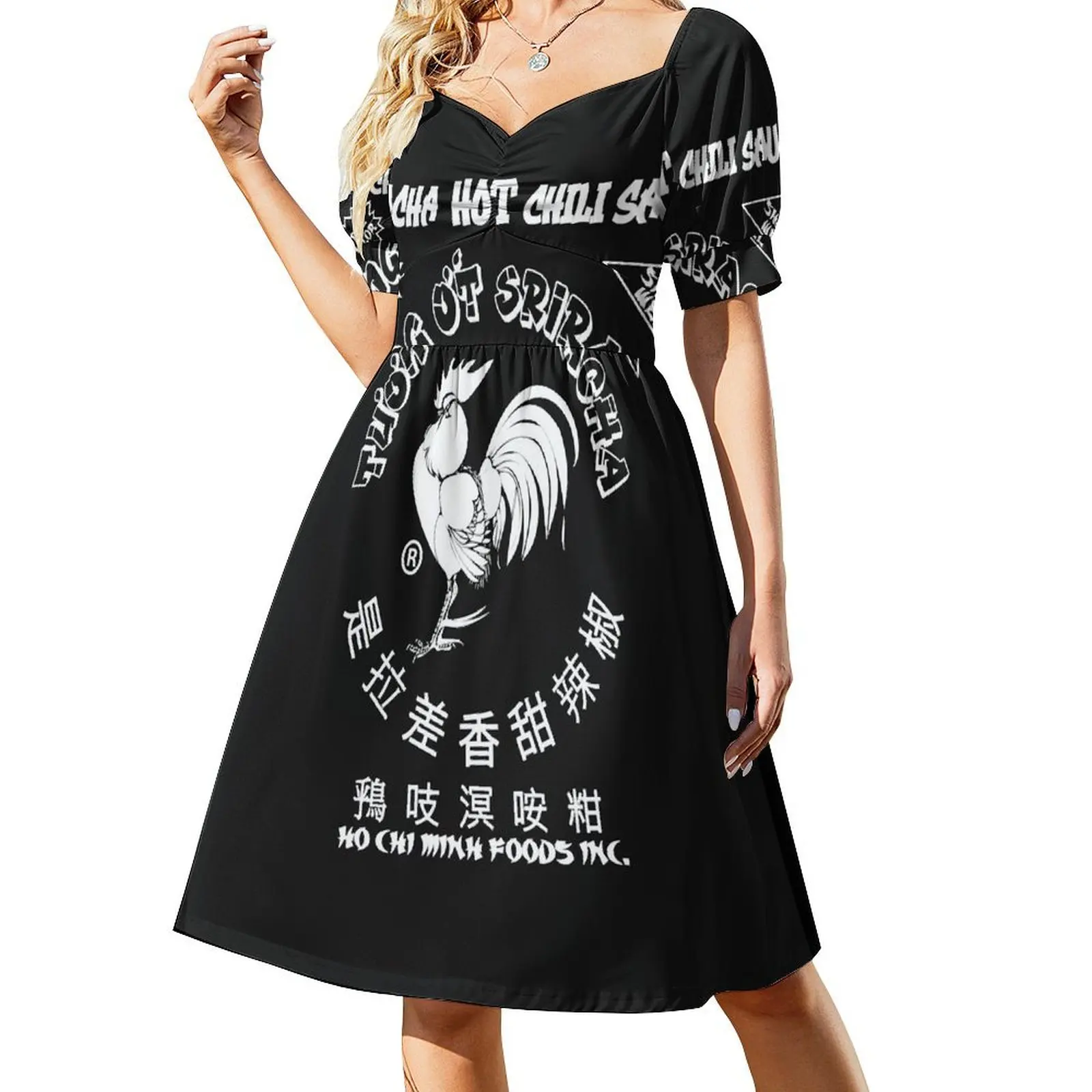 

Sriracha spicy rooster hot chili sauce Short-Sleeved Dress Elegant gown beach dresses Women's dress