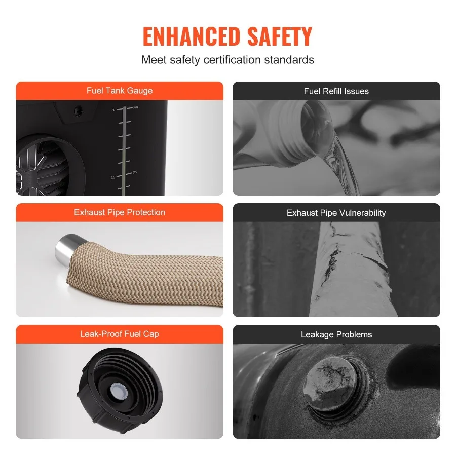 Diesel Air Heater 12V 24V 8KW Bluetooth APP Remote Control for Vehicles