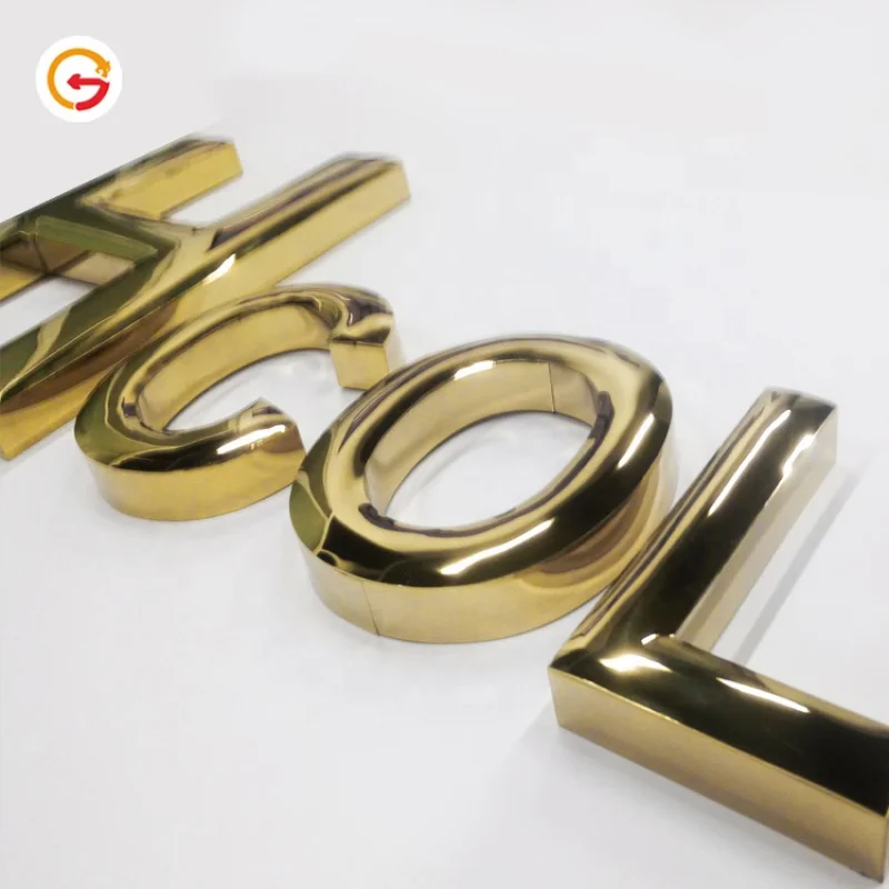 (customized)JAGUARSIGN Custom Store Decorative Alphabet Metal Letters Sign Company Golden Letter Logo