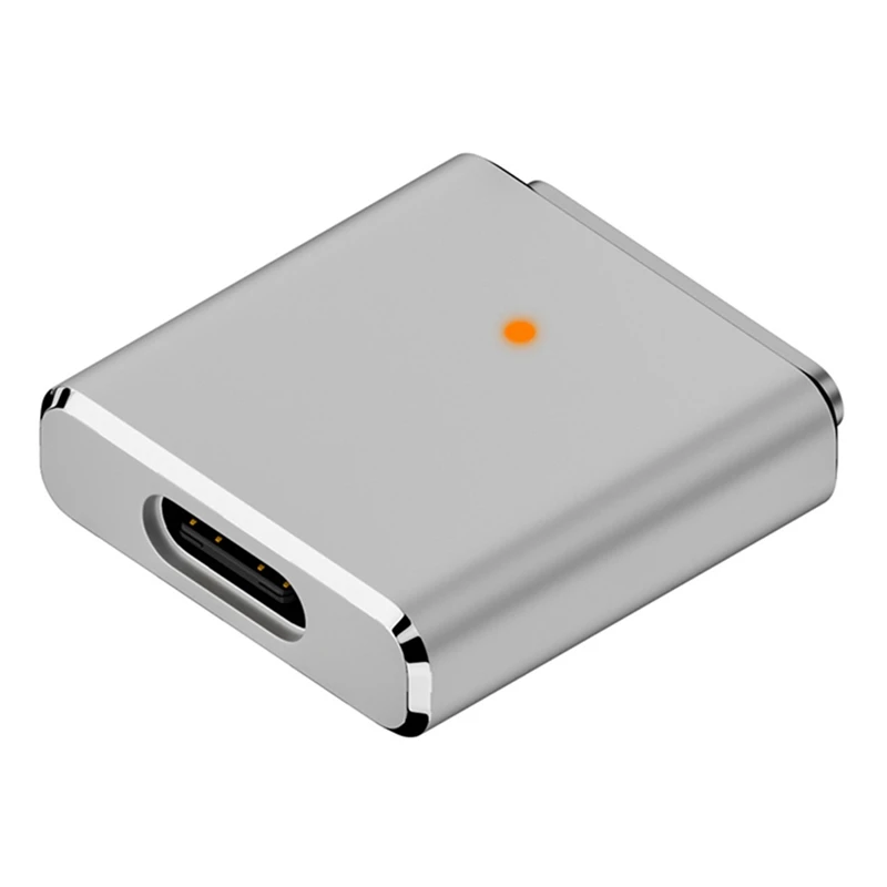 Reemplazable para adaptador Magsafe3 tipo C hembra a adaptador de 100W de salida de alta potencia de 5 pines con Led para /Pro