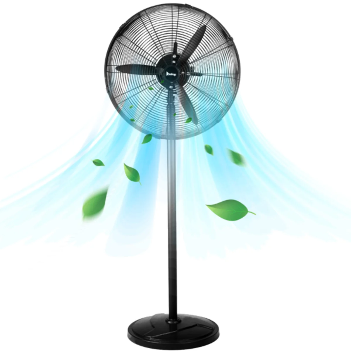 

20" Pedestal Fan - 5000CFM, BLDC Copper Motor, 4 Speeds, Adjustable Height (Industrial/Commercial/Residential)