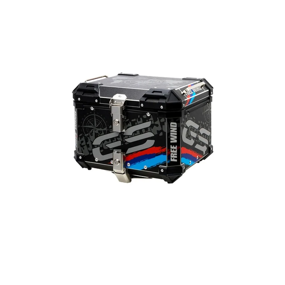 

45L large capacity motorcycle aluminum alloy trunk 55L scooter large trunk