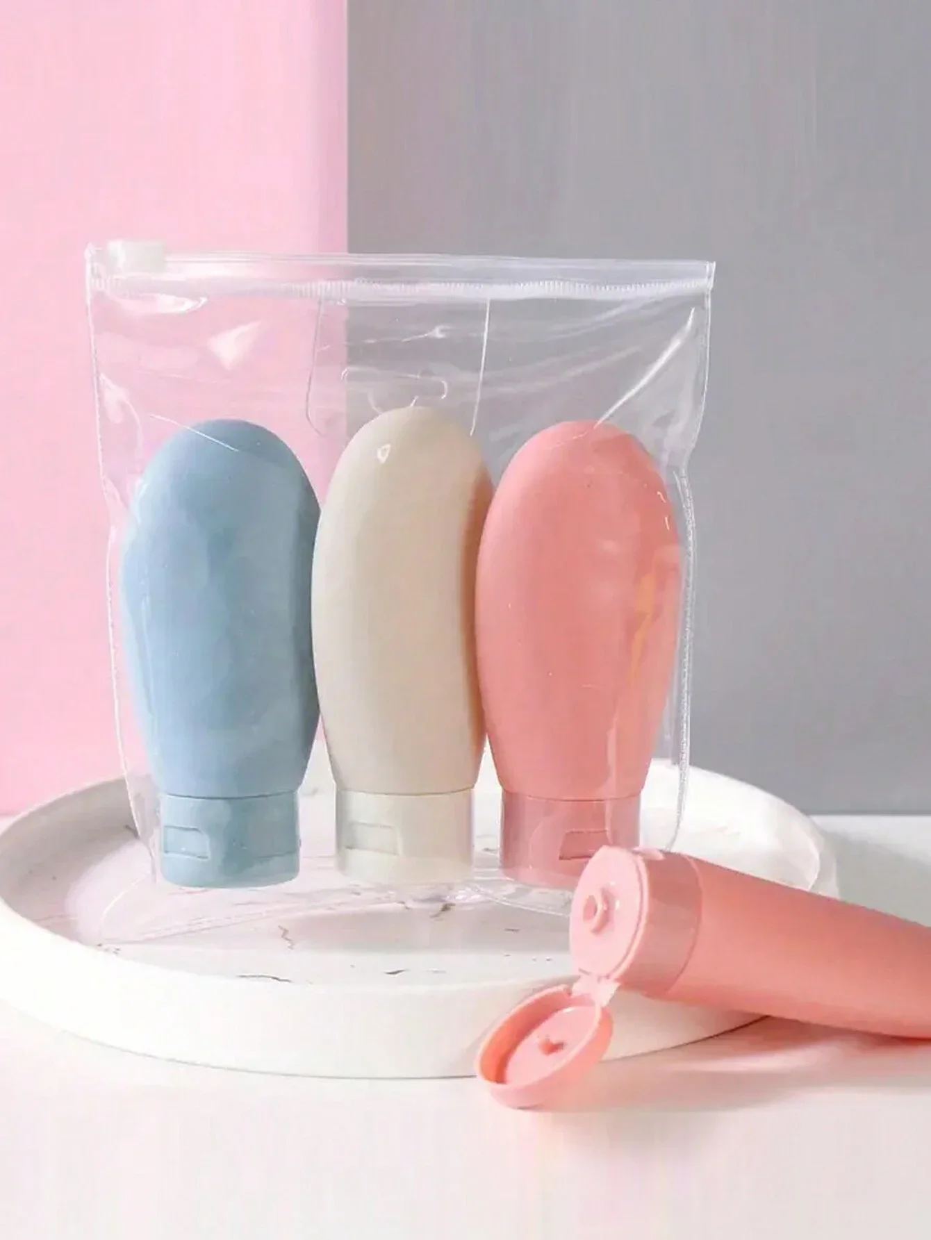 

60ml Travel Squeezable Leak-Proof Refillable Cosmetic Bottles Set Of 3