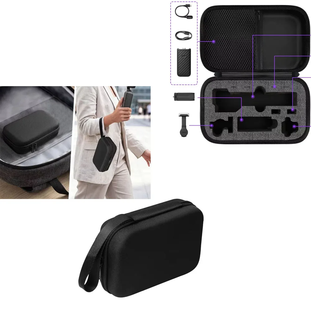 

Carrying Case for DJI Rocket 4 Protective Shell Waterproof Shockproof High Density Foam Triple Layer Portable Storage Bag Black