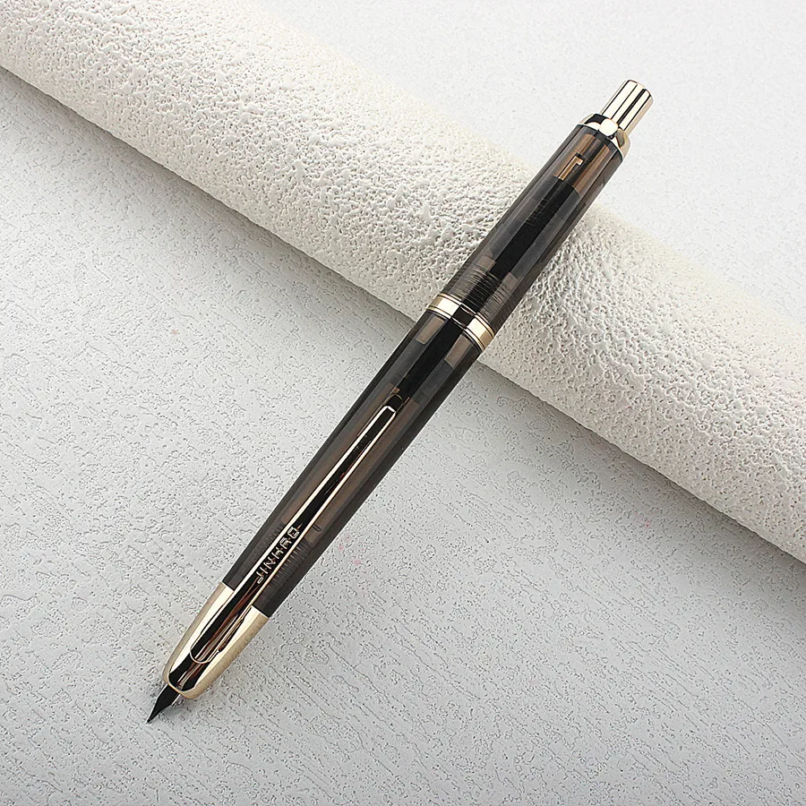 Jinhao 20-Press einziehbarer Füllfederhalter mit EF/F-Feder und Konverter, Kunstharz-Schreib-Geschenkstift – Detail 7