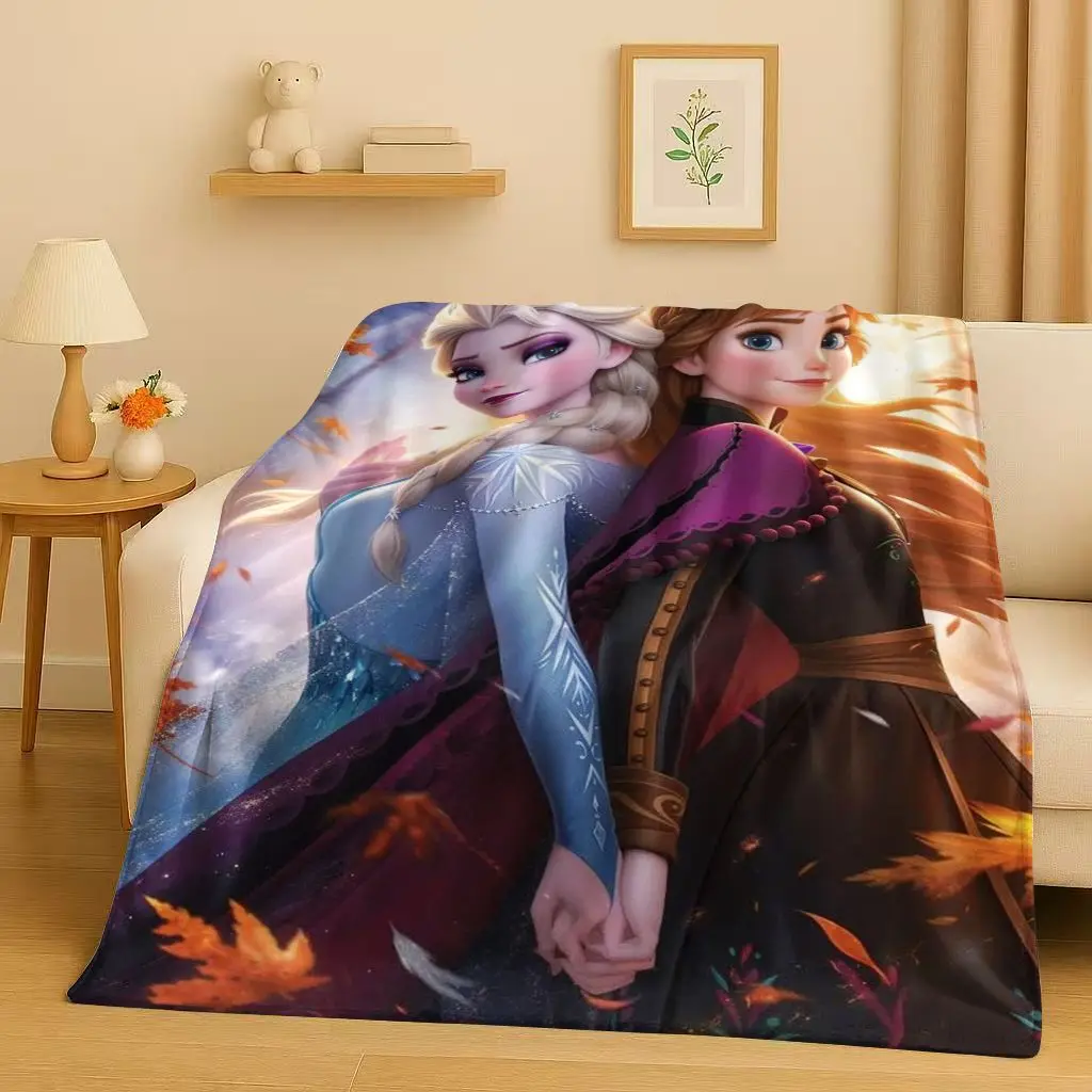 2026 New Sanrio Frozen Anna Elsa Cartoon Christmas Gift Flannel Blanket,Ultra Soft Plush Throw for Home Bedroom Bed Sofa Kids #2