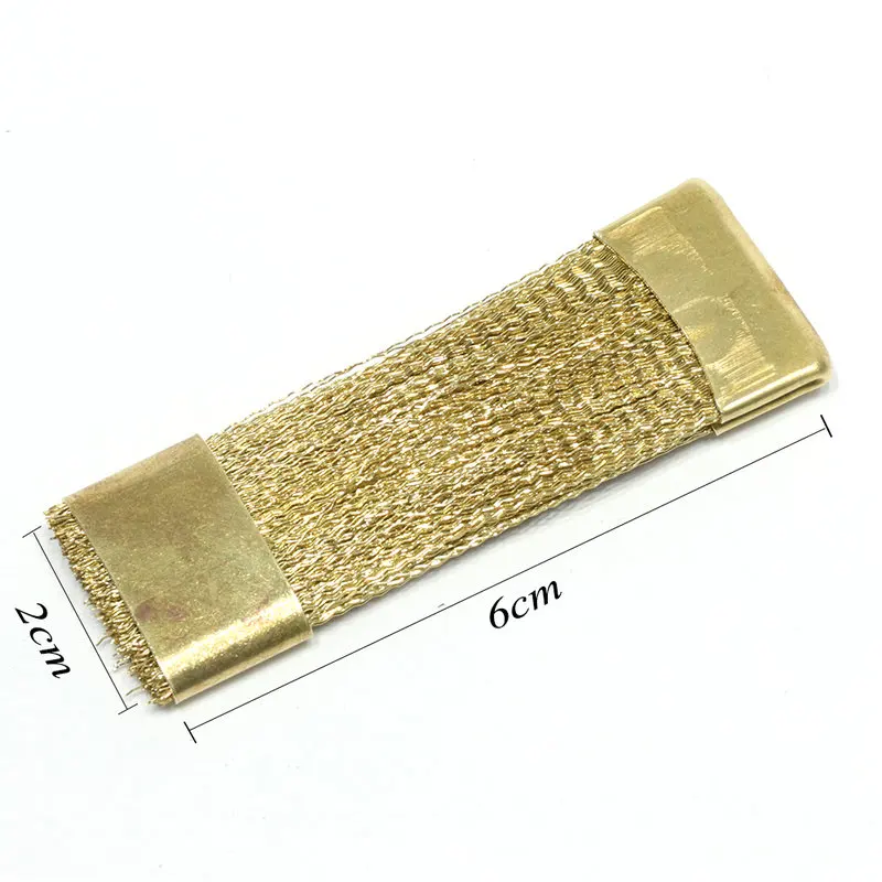 1pc Nail Drill Bit Cleaning Brush Golden Color Portable For Electric Manicure Drills Copper Wire Drill Brusher Cleaner