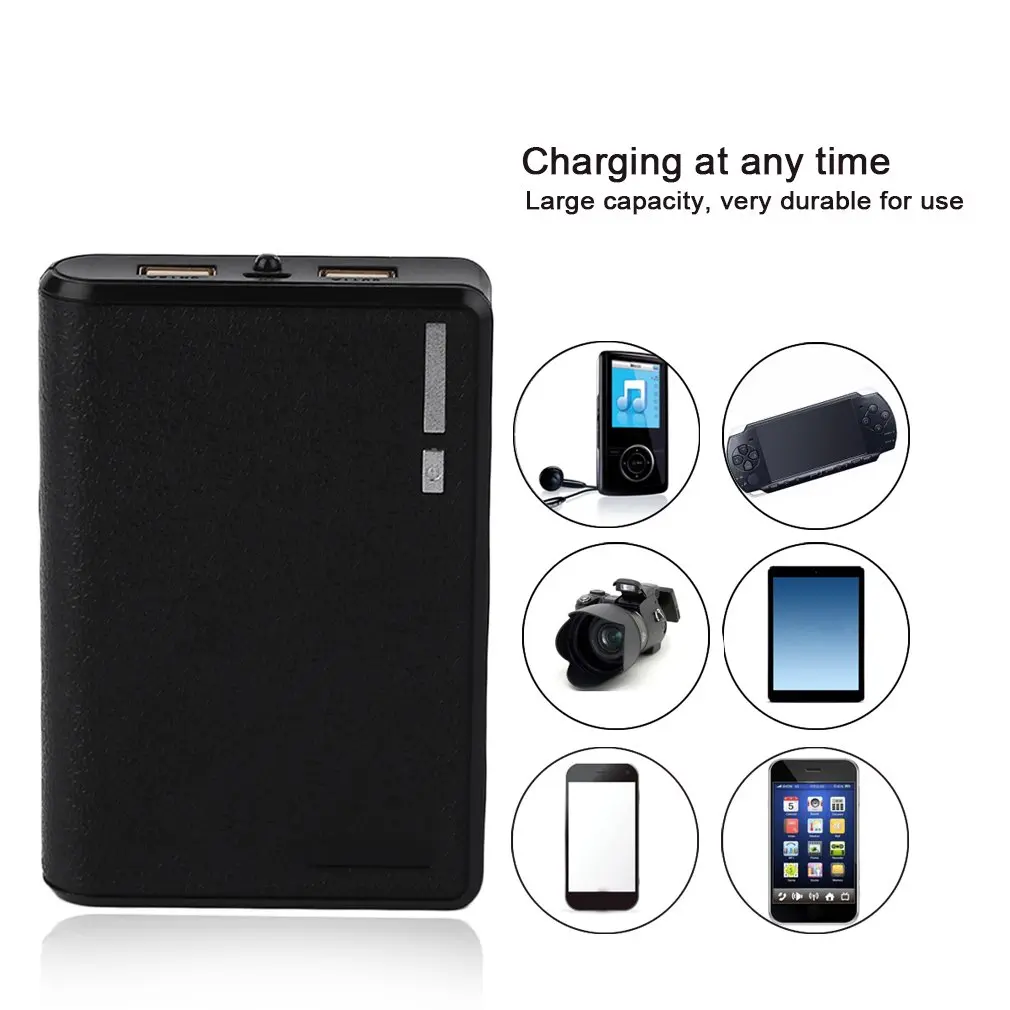 เปลือกแบบพกพาความจุขนาดใหญ่10400มิลลิแอมป์4x18650แบตเตอรี่แบตเตอรี่สำรองภายนอกชาร์จแบตเตอรี่โทรศัพท์มือถือเปลือกหอย