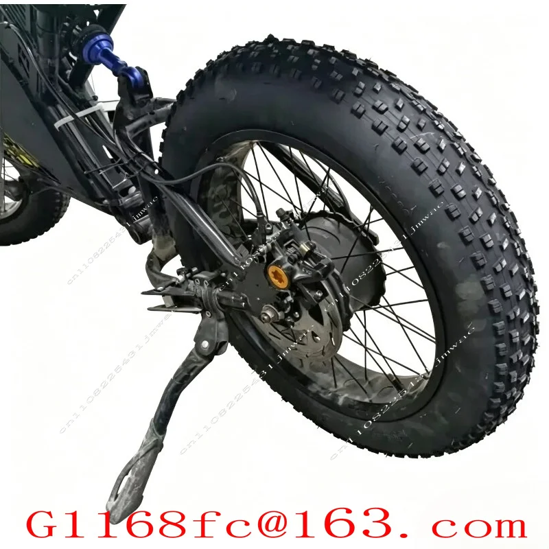 20 Inch X4.0 Black Rear Set with Tire Large  Thick and Ultra Wide Tire Beach Off-road Vehicle Snow Bike Set Inne and Outer Tires