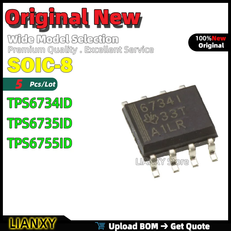 5pcs SOIC-8 TPS6734ID TPS6735ID TPS6755ID Boost converter New Original