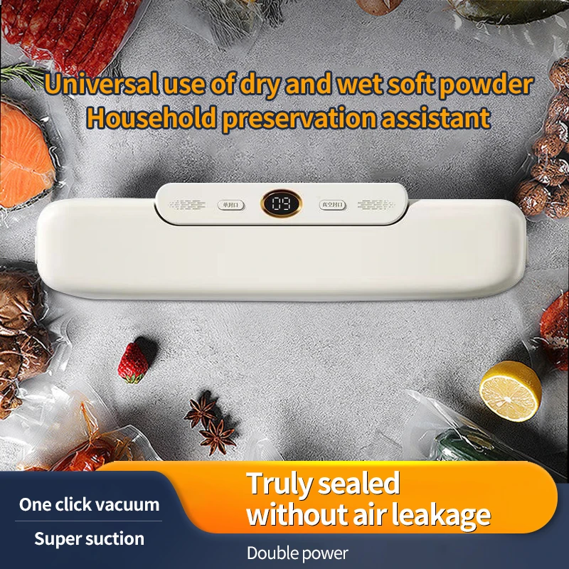 Automatic Vacuum Sealer Machine One-Touch Food Preserver for Dry Foods with Powerful Suction for Home Kitchen Commercial Use view 5