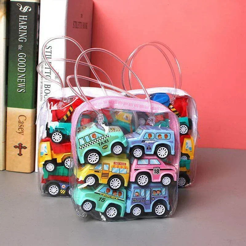 Model Car Toy, Pull Back Car Toys, Engineering Vehicle Fire Truck Inertia Vehicles for Children Kids Gift, Mini Diecasts Cars