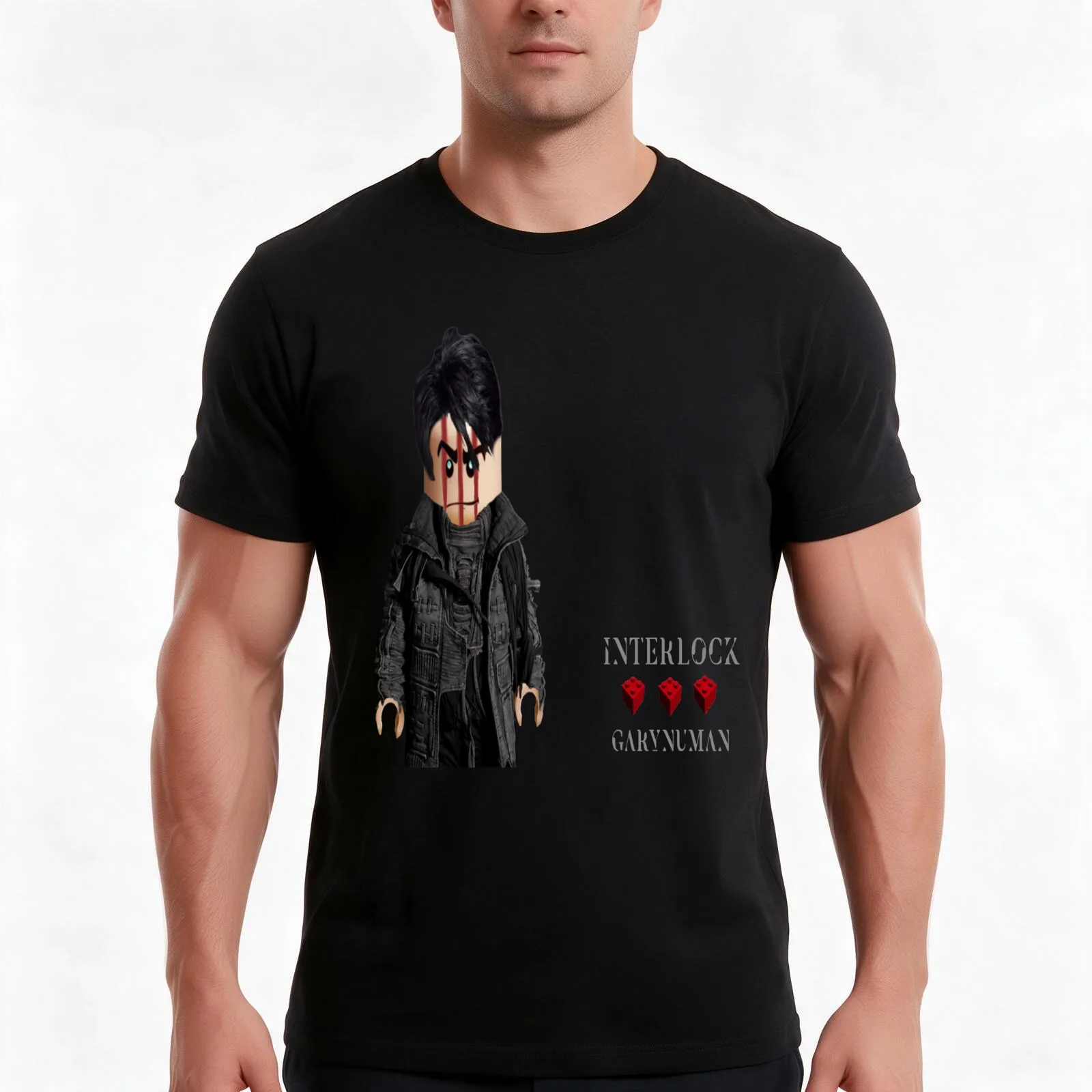Gary Numan Intruder Squared T-Shirt Summer Casual Cotton Tee Oversized Streetwear Tops Vintage Graphic Print 100% Cotton