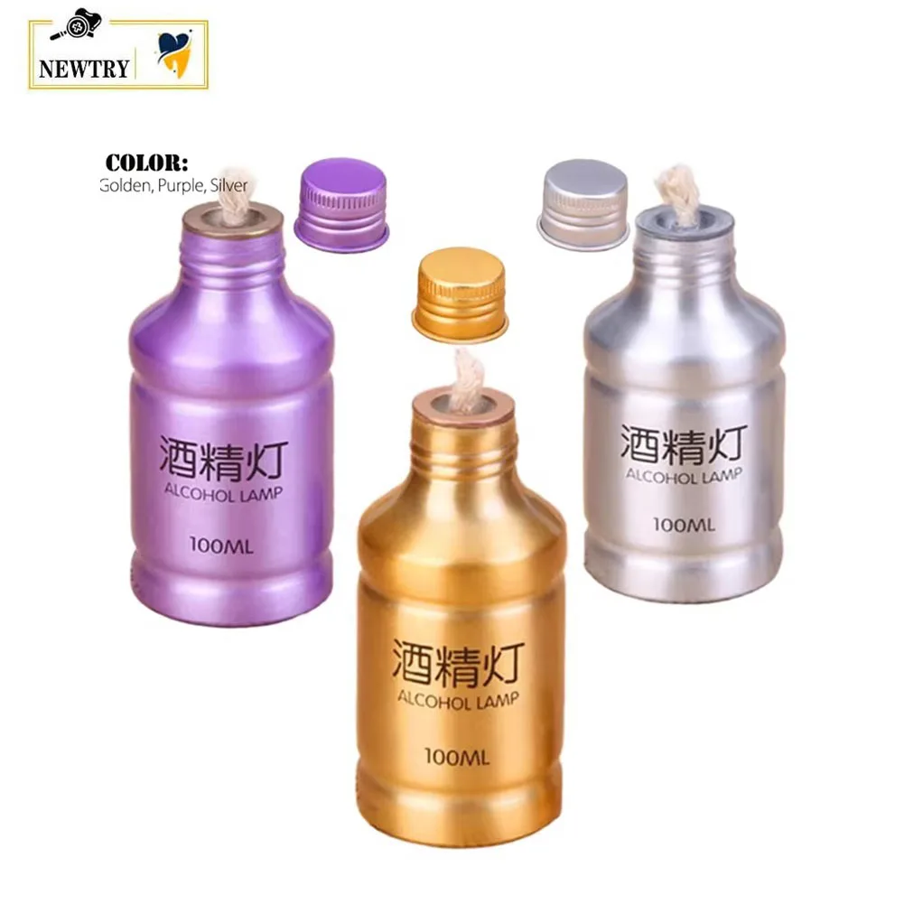 

Portable 50/100ml Dental Alcohol Lamp Aluminum Alloy Alcohol Torch With Wick Denture Wax Heating Survival Camping Hiking Stove
