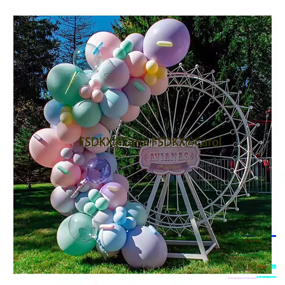 

Ready to Ship Large wrought iron outdoor floor decoration Ferris wheel landscape decoration wedding props wedding venue