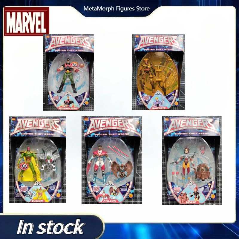 

Original Marvel THE AVENGERS UNITED THEY STAND WASP/FALCON/VISION/HAWKEYE/WONDER MAN Anime Figure Toys Collection Ornaments