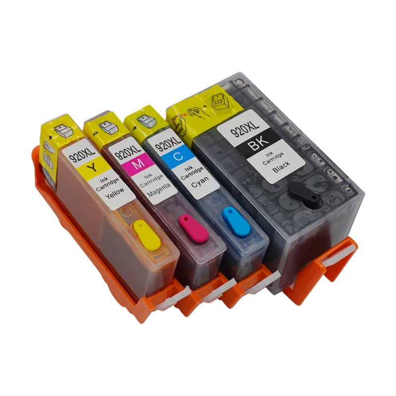 4 Colors 920 920XL Ink Cartridge For HP 920 refill Cartridge With ARC Chips For HP Officejet 6000 6500A 7000 7500 7500A Printer