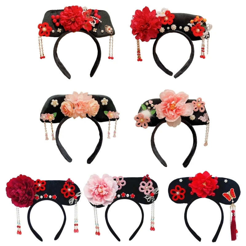 

Chinese Princess Headbands Chinese Flower Cosplay for Historical Reenactment Dropshipping