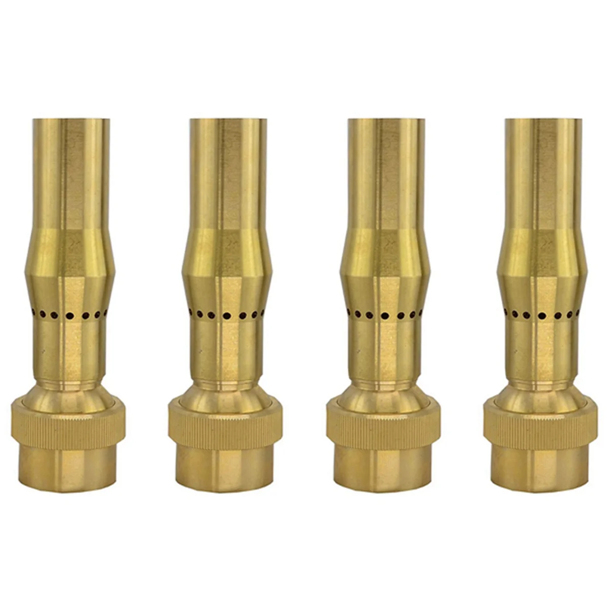 

4X 3/4 Inch Brass Foam Jet Fountain Nozzles Landscape Fountain Adjustable Multi- Nozzle Garden Pond Decoration