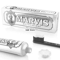 85ml Italy Original Marvis Whitening Mint Freshen Breath and Remove Smoke Stains Toothpaste 1 Piece