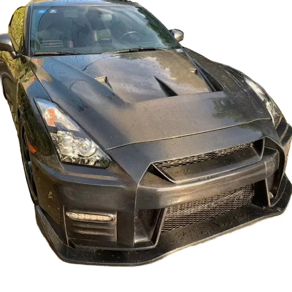 

2025 NEW For Nissan GT-R R35 Carbon Fiber Hood GTR Upgrade LB Style Carbon Fiber Hood Engine Hood
