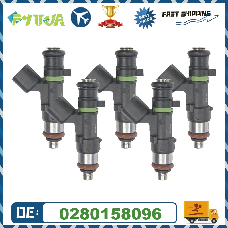 

5шт топливная форсунка 0280158096 Для Volvo V40 V50 V60 V70 C30 C70 S60 S40 S80 XC60 XC70 2.5L 2007-2014