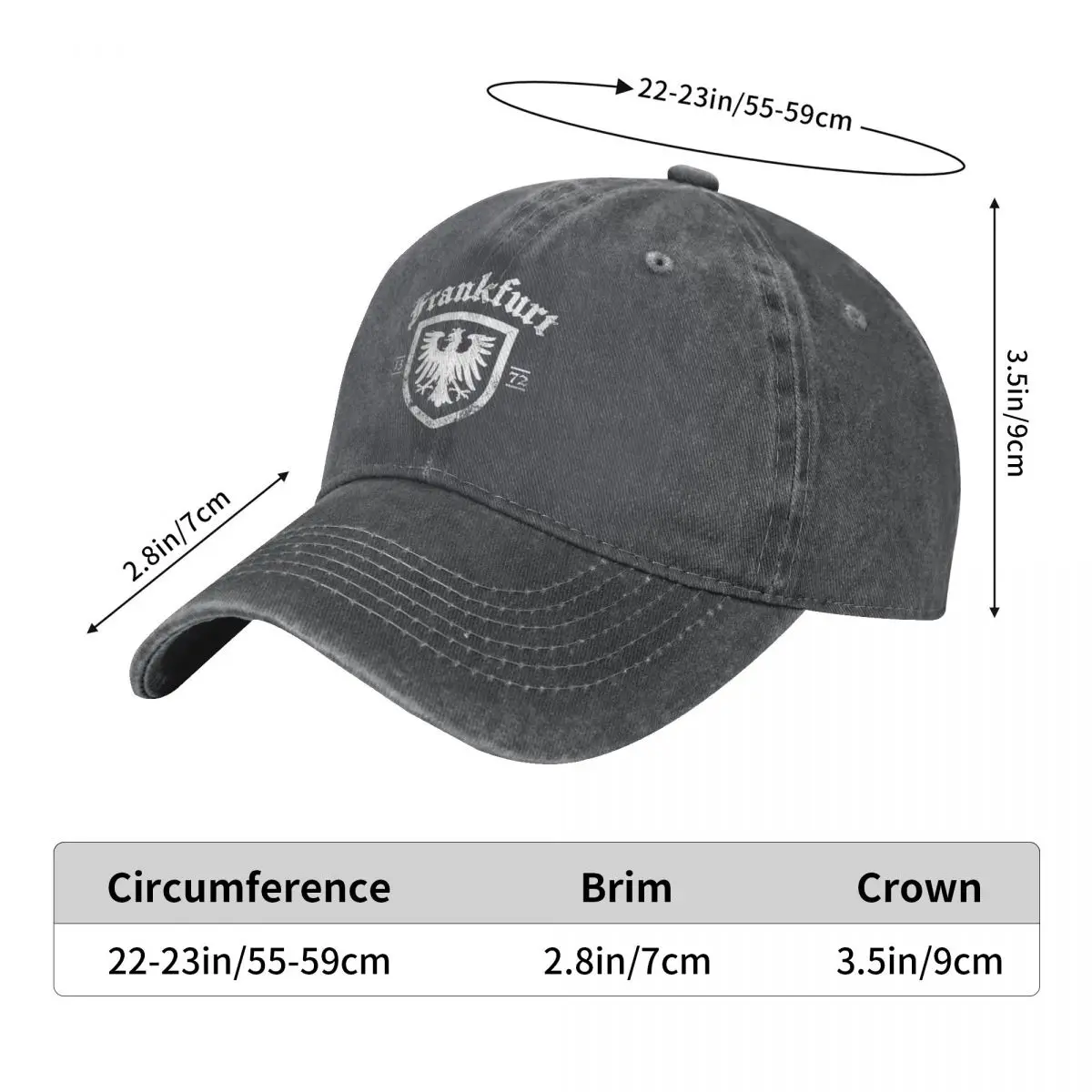 Eintracht Frankfurts Cap For Unisex Cotton Trucker Hat Causal Headwear Adjustable Fit Baseball Cap