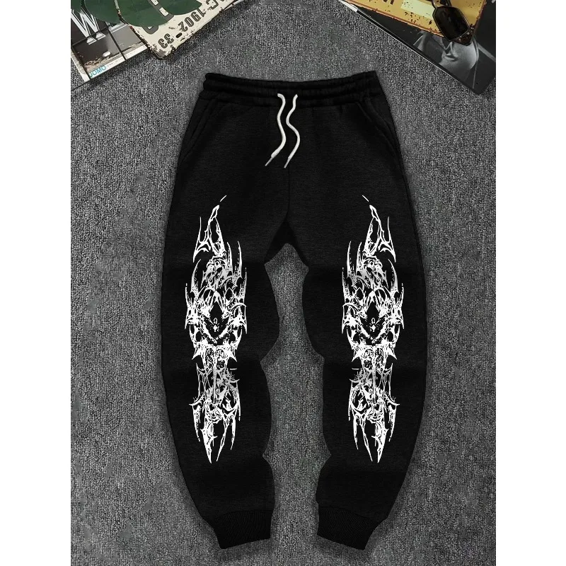 

Trendy Street Style Men's Loose Ankle Sports Pants Gothic Style Casual Sports Jogging Pants Suitable for Both Men and Women