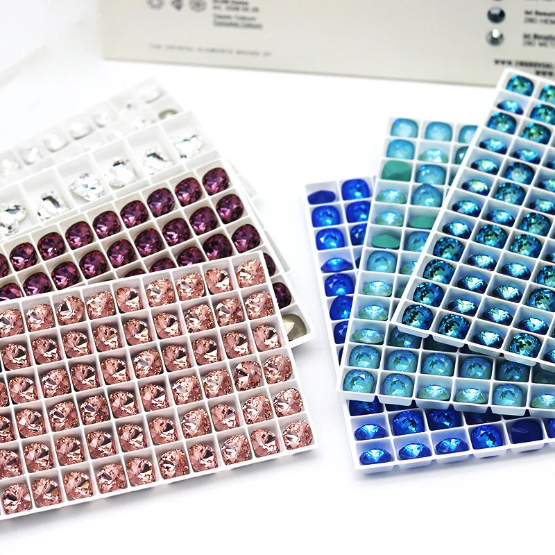 K9 corte de cojín 5A diamantes de imitación sueltos de cristal Pointback diamante accesorios adhesivos para decoración de uñas cristales DIY joyería hacer piedras