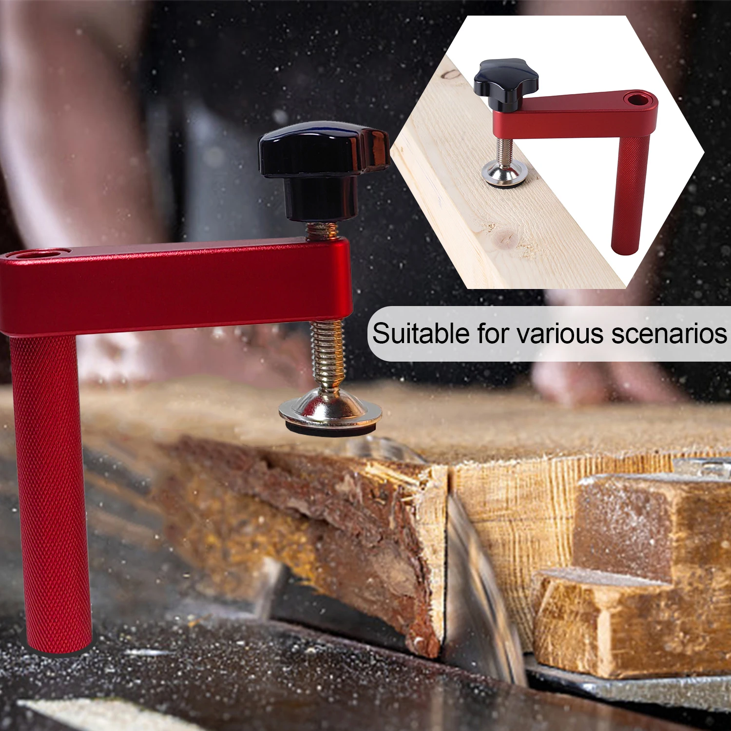 Imagem -03 - Workbench Workbench Dog Hole Clamp Carpintaria Desktop Clipe Fixo Quick Acting Segure Grampos Mesa Mft 19 mm 20 mm