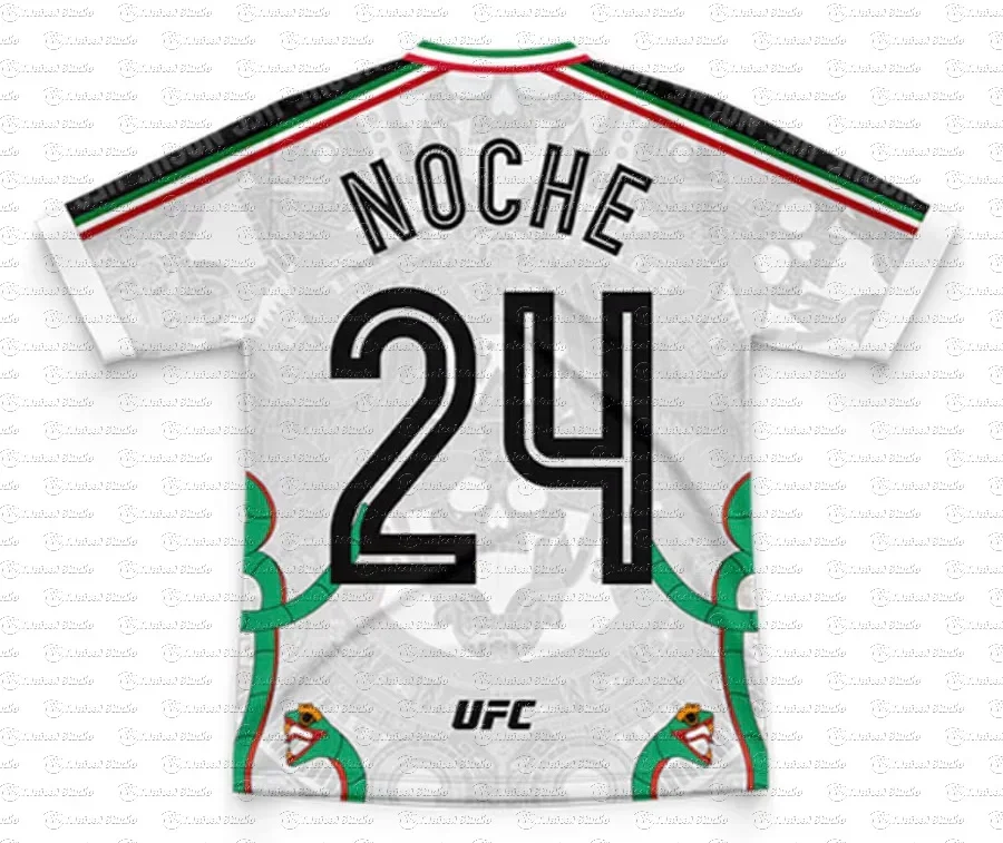 

Men's Fast Dry Breathable T-Shirt Noche UFC Futbol Fashion Jersey Short Sleeve Outdoor Sports Shirt Black/White