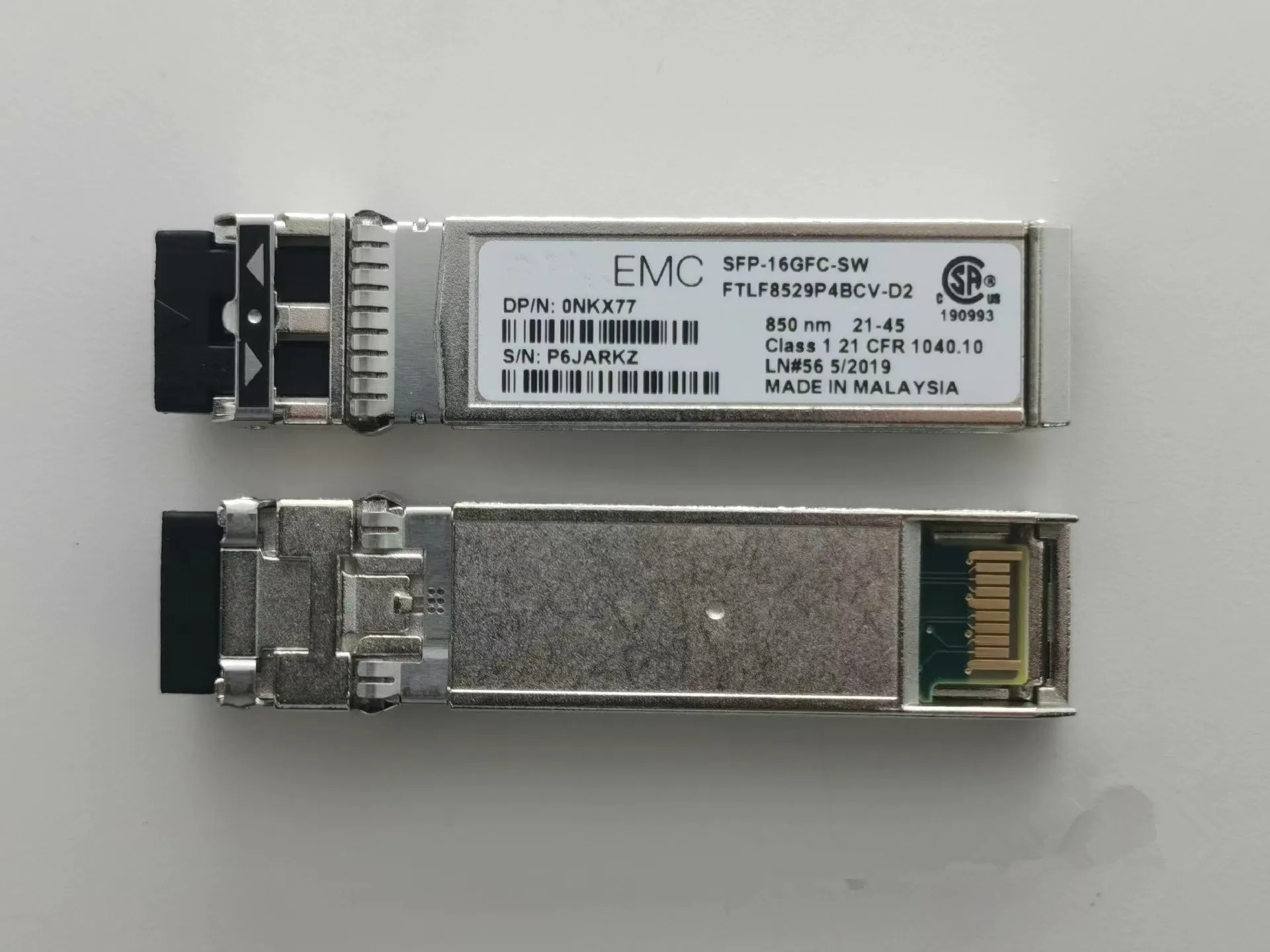 850NM 16G Optical Fiber Sfp 0NKX77 SFP-16GFC-SW FTLF8529P4BCV-D2 Be Applicable To ME4024 ME4012 16GB Port Module