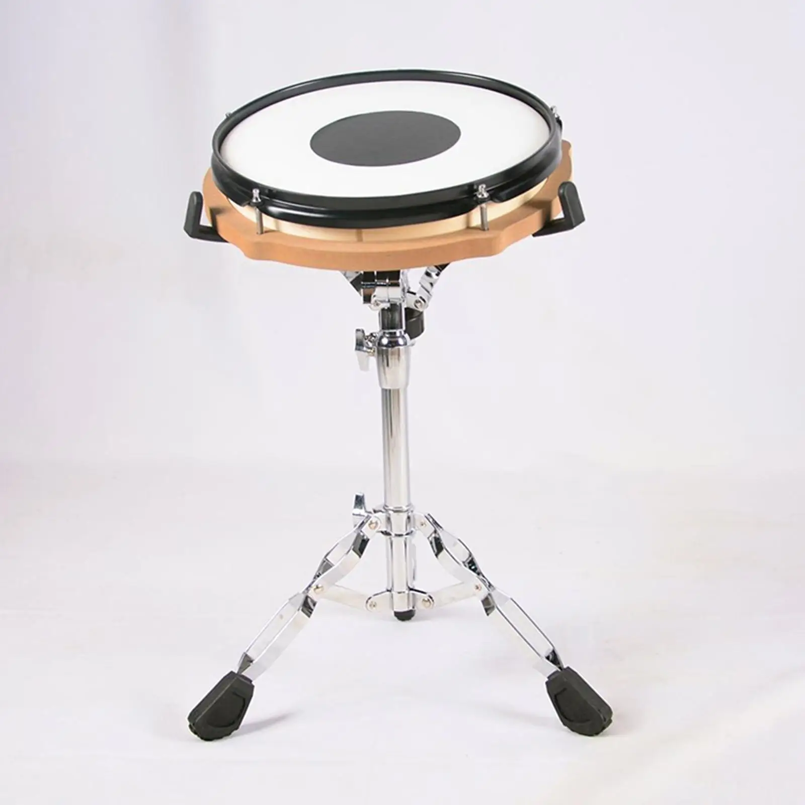 Heavy Duty Drummers Practice Drum Pad Silent Drum Pad with Snare Drum Stand, Portable Adjustable Height for Show Performance