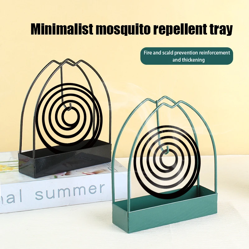 

Iron Mosquito Coil Holder Incense Holders Coil Incense Burner Frame Modern Repellent Incense Rack For Household Bedroom Patio