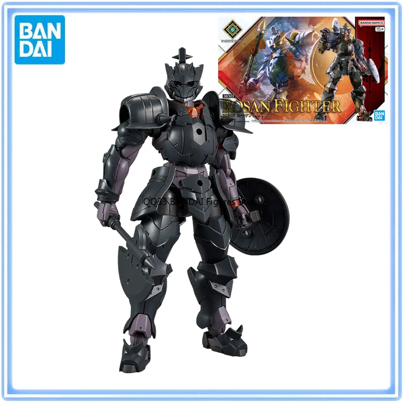 BANDAI Original 30 MINUTES FANTASY ROSAN FIGHTER Axe Armored Warrior Anime Action Figure Assembly Model Hobbies Collectible