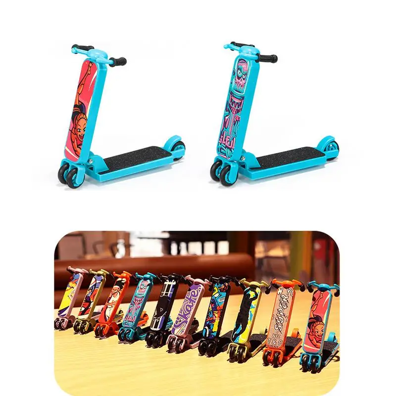 Dedo scooter brinquedo antiderrapante diversão dedo skates brinquedos de dedo scooter dobrável dedo scooter brinquedos para dormitório viagem