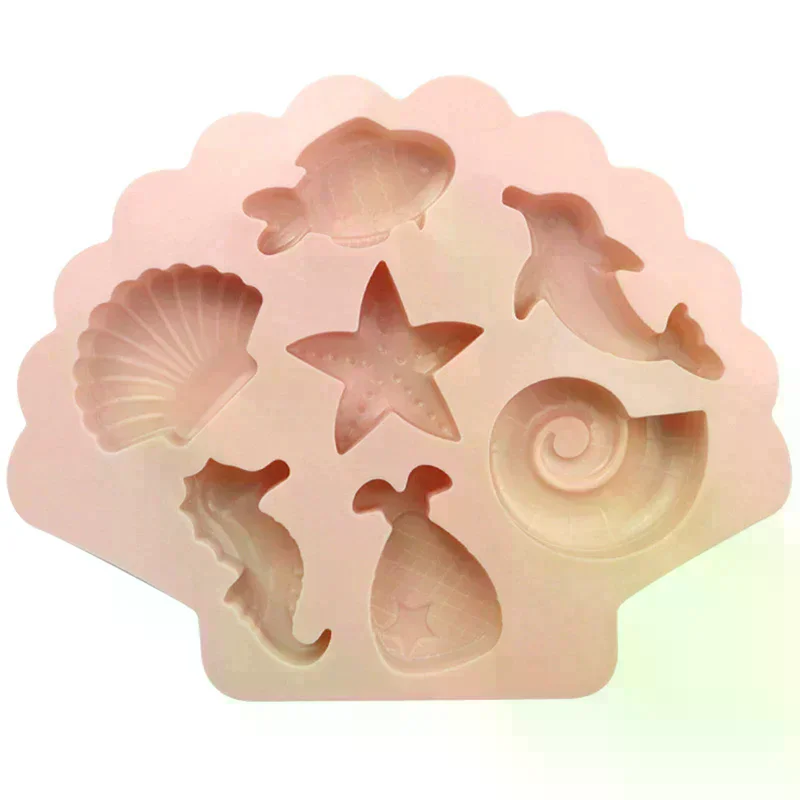 Creatures Silicone Molder Fondant Baking Cake Chocolate Resin DIY Fish Mould Decoration Tools Cupcake Topper Sea