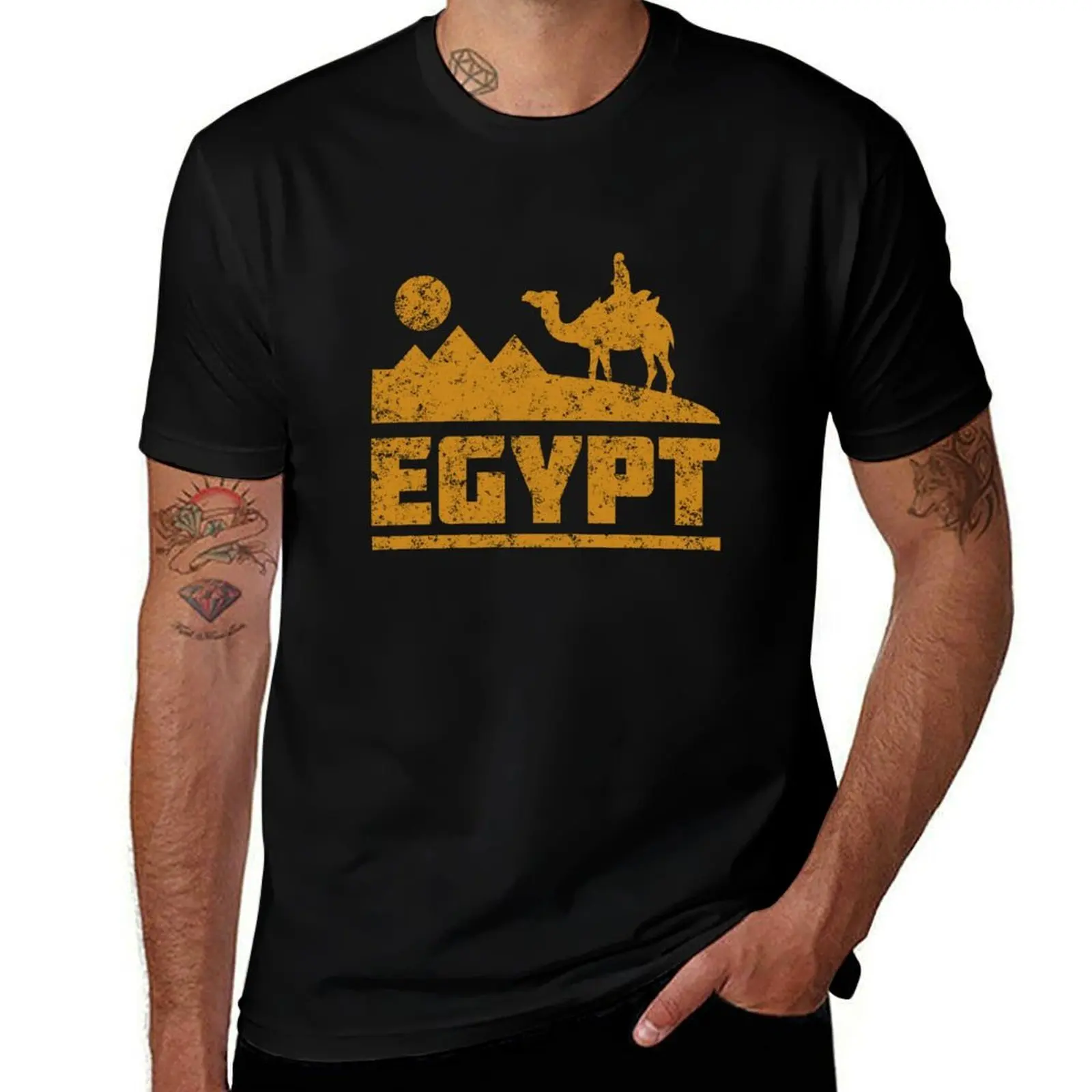 Egypt Pyramids and Camel T-Shirt t shirt men 100% cotton luxury brand T-Shirt