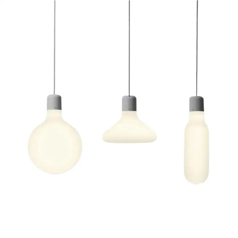 nordic leite branco garrafa de vidro estilo droplights esferico conico forma tubo pendurado lampadas para bar clube decoracao 01