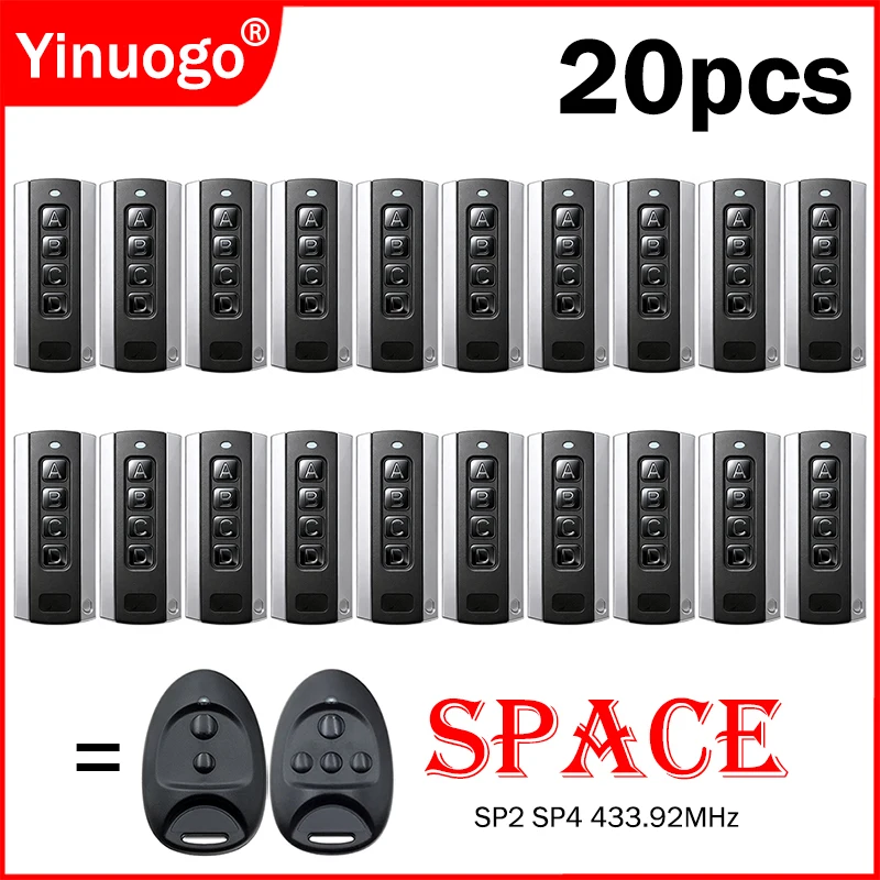 

For SPACE SP2 SP4 Garage Door Remote Control 433.92MHz Peogramming Garage Door Opener Electric Gate Remote Control