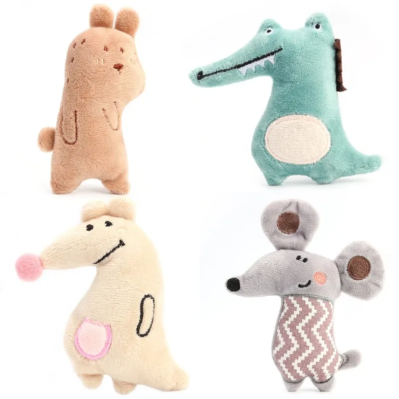 New Soft Wear-resistant Thickened Small Dog Toy Chew Squeak Sound Toy Dog Cat Interactive Pig Duck Pet Supplies