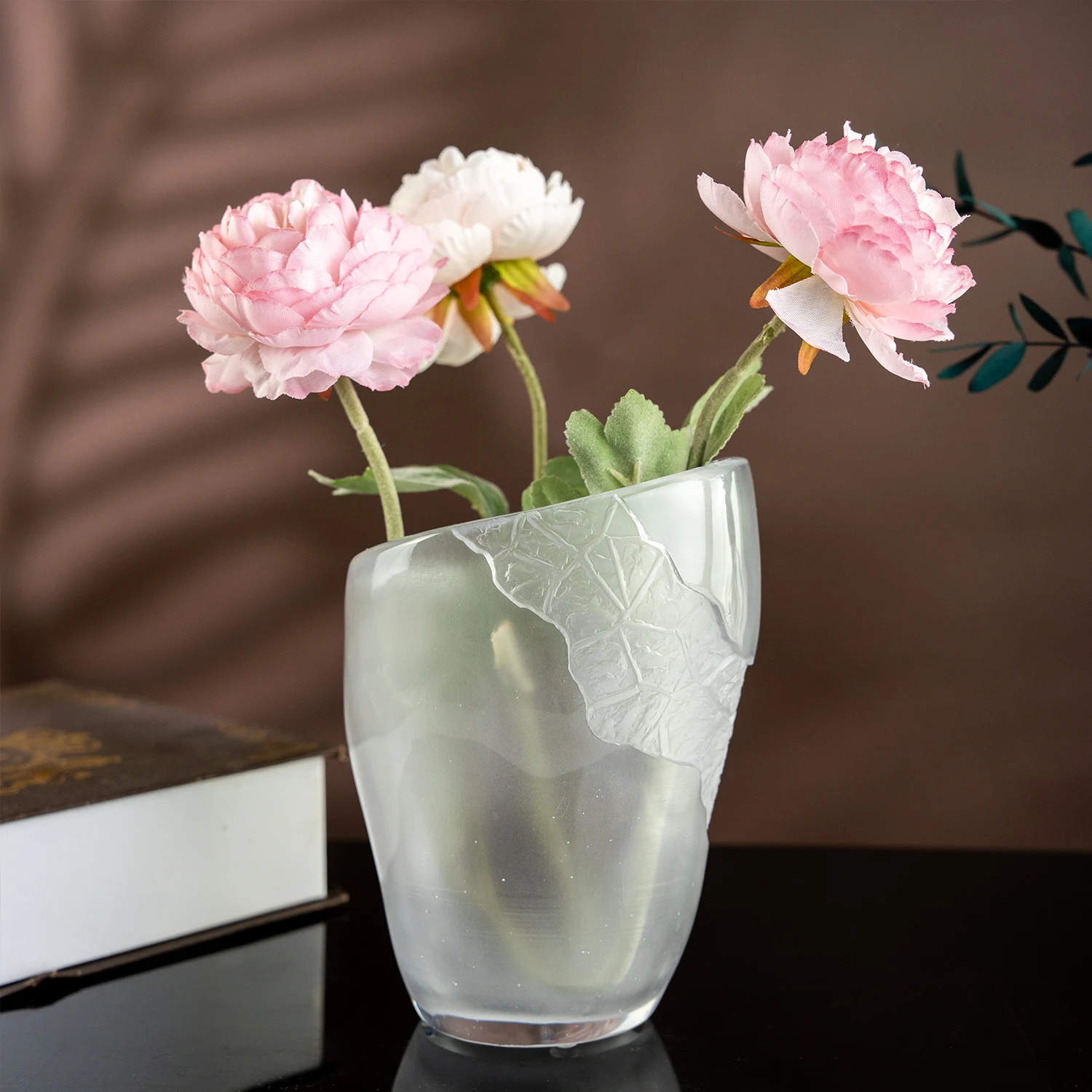 %W# Nordic Style High End Crystal Glass Vase Handmade Luxury Home Decor for Dining Table  Flower Arrangement
